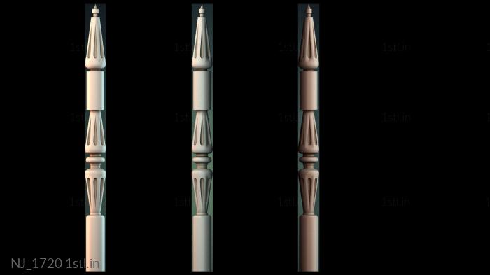 फर्नीचर पैर (NJ_1720) सीएनसी मशीन के लिए 3D मॉडल