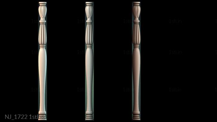 फर्नीचर पैर (NJ_1722) सीएनसी मशीन के लिए 3D मॉडल