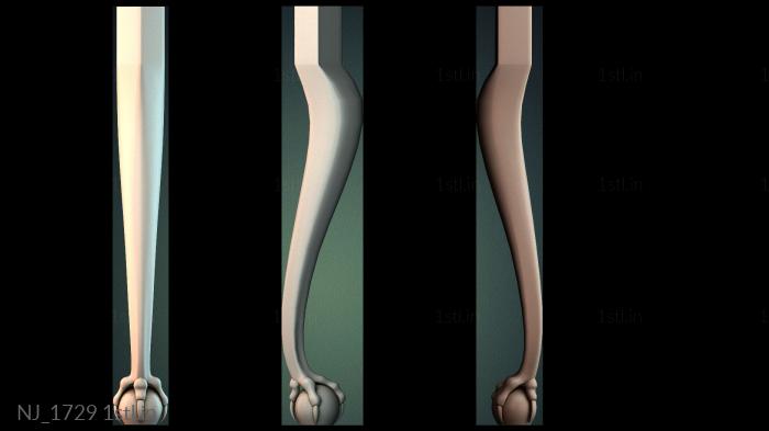 फर्नीचर पैर (NJ_1729) सीएनसी मशीन के लिए 3D मॉडल