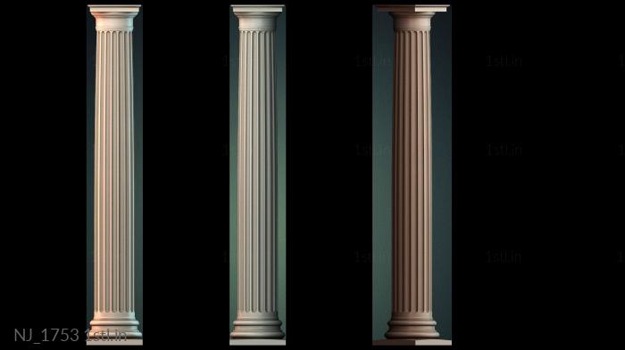 फर्नीचर पैर (NJ_1753) सीएनसी मशीन के लिए 3D मॉडल