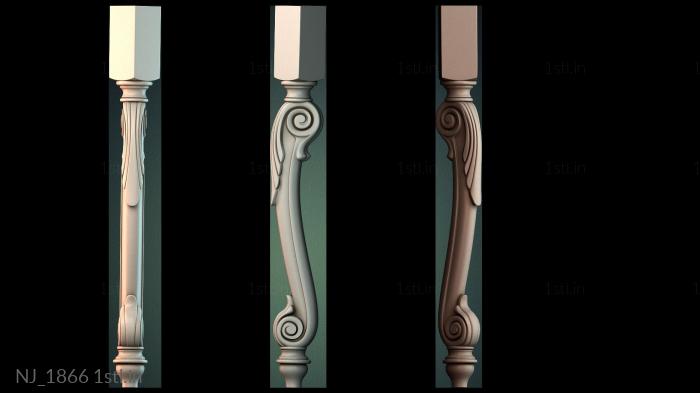 Legs (NJ_1866) 3D model for CNC machine