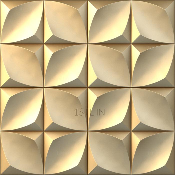 Geometrical panel (PGM_0046) 3D model for CNC machine