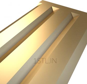 Geometrical panel (PGM_0055) 3D model for CNC machine