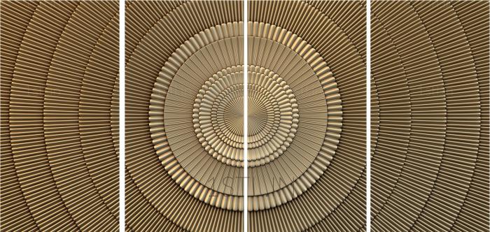 Geometrical panel (PGM_0114) 3D model for CNC machine