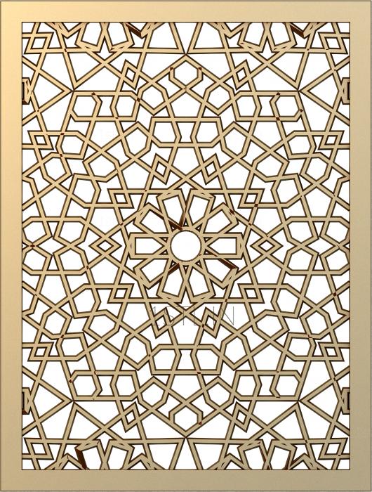 Geometrical panel (PGM_0166) 3D model for CNC machine