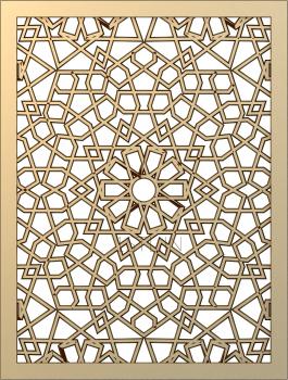 Geometrical panel (PGM_0166) 3D model for CNC machine