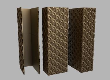 Geometrical panel (PGM_0229) 3D model for CNC machine