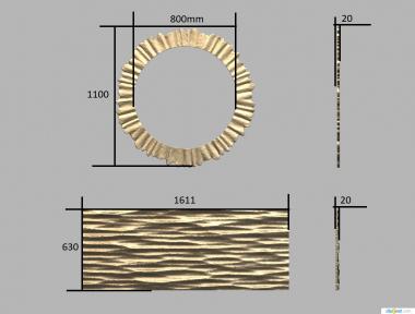 Geometrical panel (PGM_0239) 3D model for CNC machine