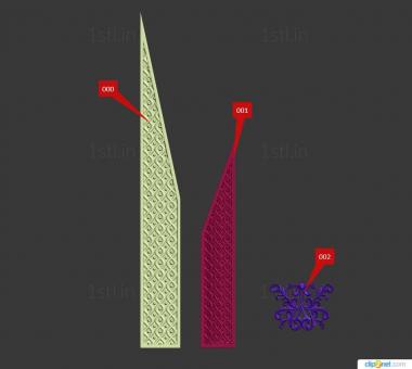 Geometrical panel (PGM_0240) 3D model for CNC machine