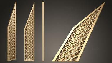 Geometrical panel (PGM_0241) 3D model for CNC machine