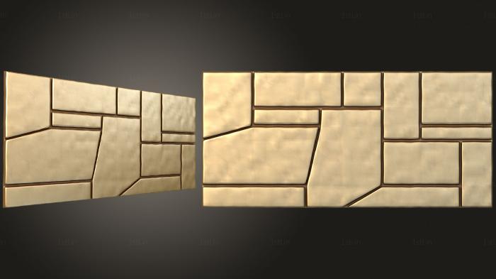 Geometrical panel (PGM_0247) 3D model for CNC machine