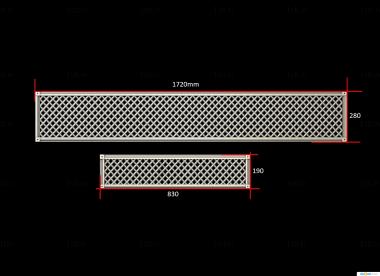 Geometrical panel (PGM_0260) 3D model for CNC machine