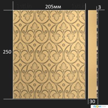 Geometrical panel (PGM_0272) 3D model for CNC machine