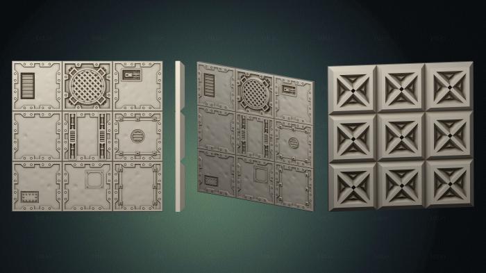 Geometrical panel (PGM_0403) 3D model for CNC machine