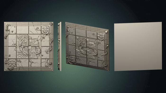 Geometrical panel (PGM_0704) 3D model for CNC machine