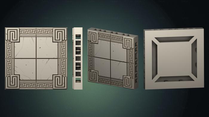 Geometrical panel (PGM_0903) 3D model for CNC machine