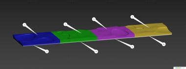 Geometrical panel (PGM_0996) 3D model for CNC machine