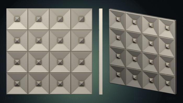 Geometrical panel (PGM_0998) 3D model for CNC machine