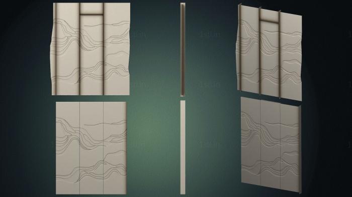 Geometrical panel (PGM_1004) 3D model for CNC machine