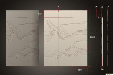 Geometrical panel (PGM_1004) 3D model for CNC machine