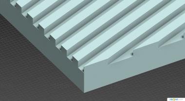 Geometrical panel (PGM_1125) 3D model for CNC machine