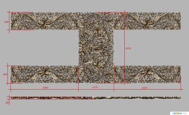 Geometrical panel (PGM_1126) 3D model for CNC machine