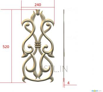 Square panels (PN_0312) 3D model for CNC machine