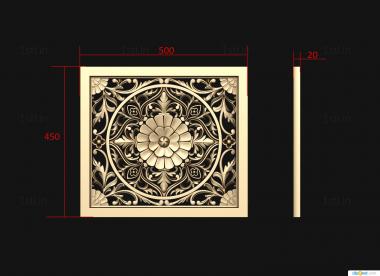 Square panels (PN_0351) 3D model for CNC machine