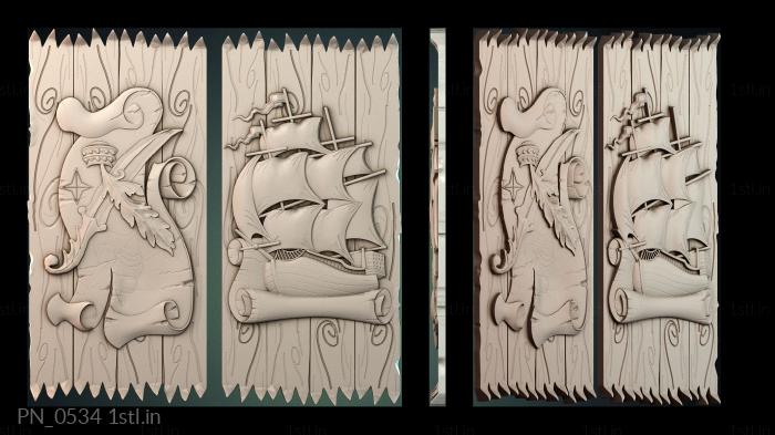 Square panels (PN_0534) 3D model for CNC machine