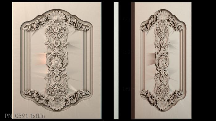 स्क्वायर पैनल (PN_0591) सीएनसी मशीन के लिए 3D मॉडल