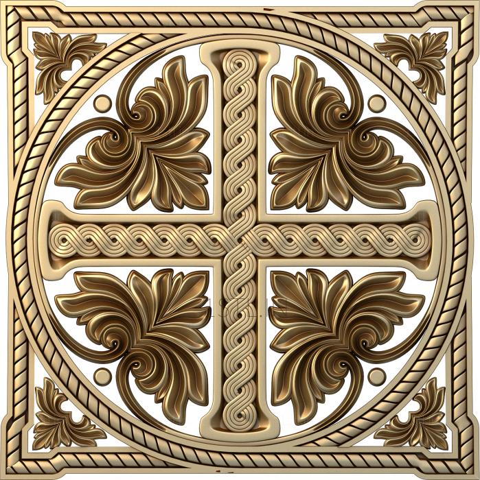 Church panel (PC_0004-2) 3D model for CNC machine