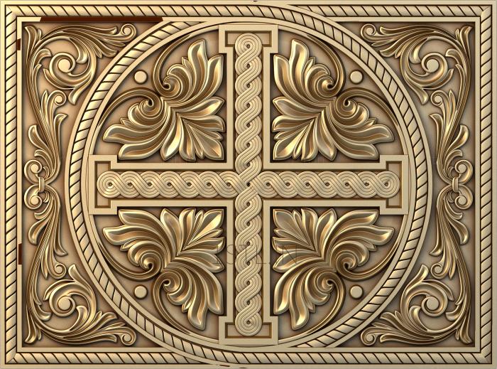 Church panel (PC_0004-4) 3D model for CNC machine