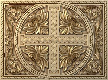 Church panel (PC_0004-4) 3D model for CNC machine