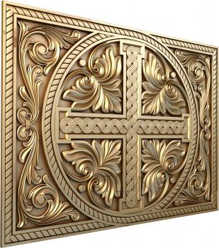 Church panel (PC_0004-4) 3D model for CNC machine