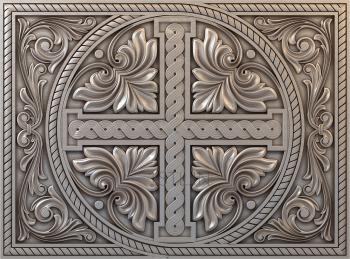 Church panel (PC_0004-4) 3D model for CNC machine