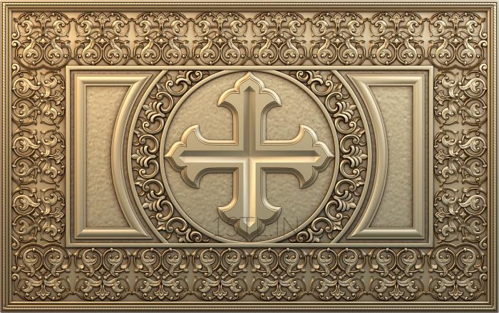 Church panel (PC_0091) 3D model for CNC machine