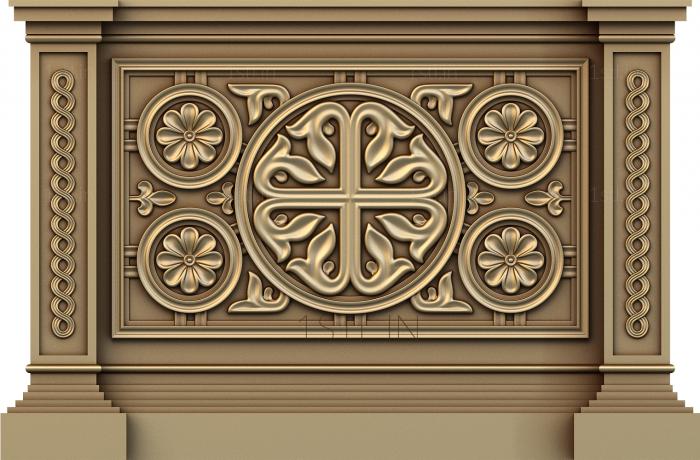 Church panel (PC_0113) 3D model for CNC machine