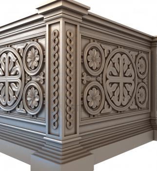 Church panel (PC_0113) 3D model for CNC machine