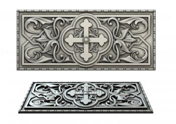 Church panel (PC_0259) 3D model for CNC machine