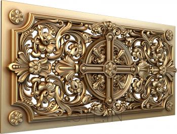 Church panel (PC_0265) 3D model for CNC machine