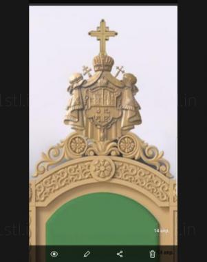 Church panel (PC_0304) 3D model for CNC machine