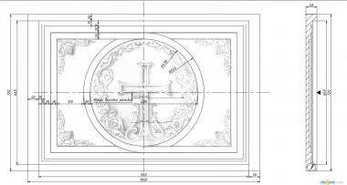 Church panel (PC_0315) 3D model for CNC machine