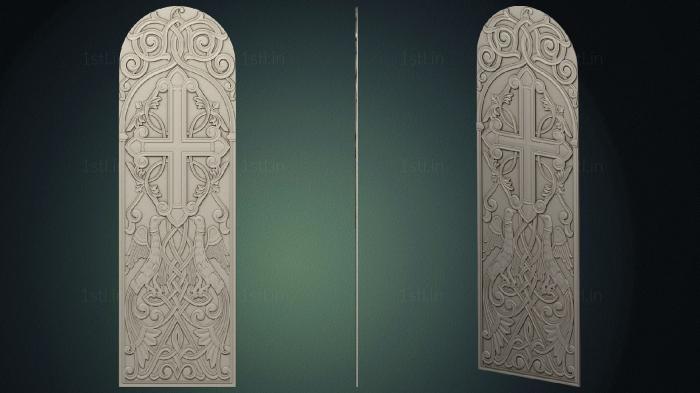 Church panel (PC_0364) 3D model for CNC machine