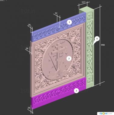 Church panel (PC_0367) 3D model for CNC machine