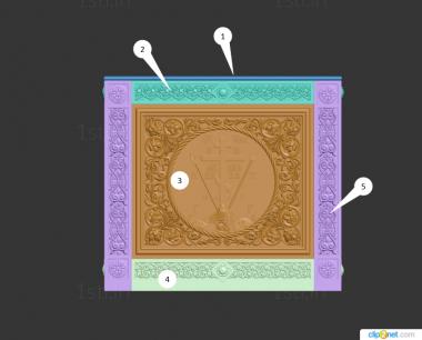 Church panel (PC_0367) 3D model for CNC machine