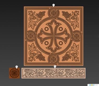 Church panel (PC_0375) 3D model for CNC machine