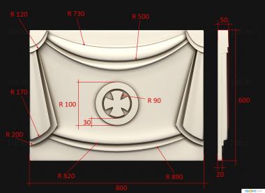 Church panel (PC_0376) 3D model for CNC machine