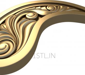 The panel is figured (PF_0098) 3D model for CNC machine
