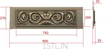 Horisontal panel (PG_0343) 3D model for CNC machine