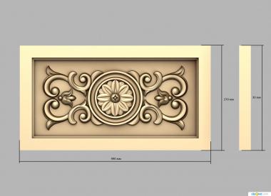 Horisontal panel (PG_0355) 3D model for CNC machine